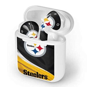 Skinit Decal Audio Skin Compatible with Apple AirPods with Lightning Charging Case - Officially Licensed NFL Pittsburgh Steelers Design