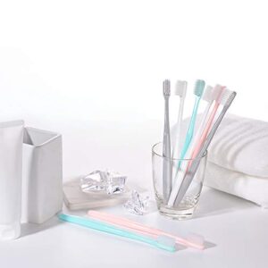 Pack of 8 Ultra Soft Toothbrush with Micro Thin Tapered Bristle - Made in Korea (4 Colors)