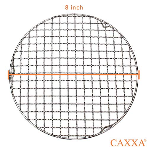 CAXXA Round 304 (18/8) Stainless Steel Canning Rack, Backing Rack, Cooling Rack (8 Inch)