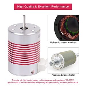 540 Brushless Motor 1/10 3650 5900KV 3.175mm Shaft Waterproof Brushless Motor for 1:10 Scale RC On-Road Car