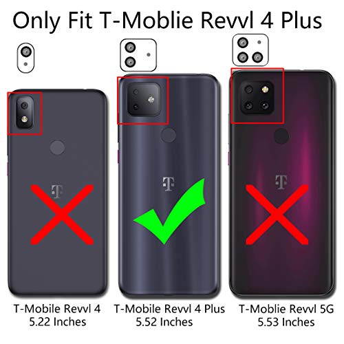 T-Mobile Revvl 4 Plus Case,TCL Revvl 4 Plus Case,with HD Screen Protector [Shock Absorption] Hybrid Dual Layer TPU & Hard Back Cover Bumper Protective Case Cover for T-Mobile Revvl 4+ (Black Armor)