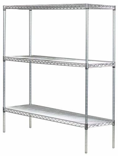 Omega 30" Deep x 48" Wide x 80" High 3 Tier Gray Starter Shelving Unit