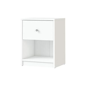 Home Square 2 Piece Modern Wood Dresser and Nightstand Bedroom Set in White