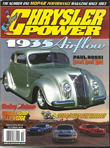 CHRYSLER POWER MAGAZINE, WORLD'S FASTEST MAX WEDGE OCTOBER, 2018