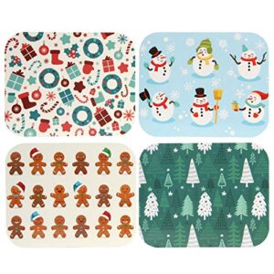 JOYIN 40 Pieces Christmas Foil Containers with Lid, 8 Holiday Designs, 7"x5.5"x2" Christmas Small Gift Bags Santa Sacks, for Holiday Leftovers Goodie Container or Cookie Exchange