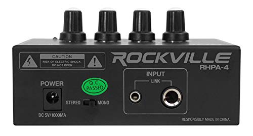 Studio Bundle w/ (4) Rockville PRO-M50 Headphones+4 Channel Headphone Amplifier