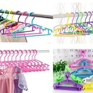 YYaaloa Kids Hangers 10 Pack White Baby Clothes Hangers Childrens Plastic Infant Hangers Very Durable Toddler's Hangers Space Saving for 1inch Closet Rod (White 10pcs)