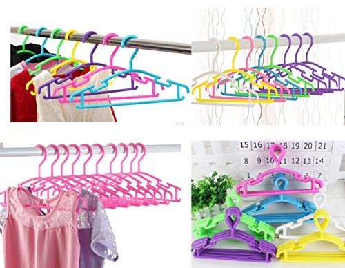 YYaaloa Kids Hangers 10 Pack White Baby Clothes Hangers Childrens Plastic Infant Hangers Very Durable Toddler's Hangers Space Saving for 1inch Closet Rod (White 10pcs)