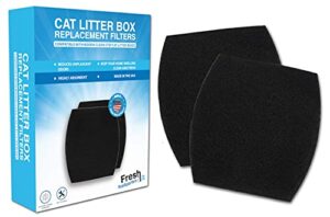 fresh headquarters cat litter box replacement filters compatible with petmate booda – activated carbon charcoal filters eliminate up to 99% of odors to keep your home smelling fresh (booda clean step)
