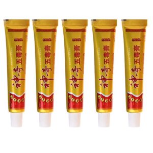 djrh body psoriasis dermatitis eczema skin problems chinese medicinal plasters miraculous five poison ointment cream herbal cream ointment (5pcs)