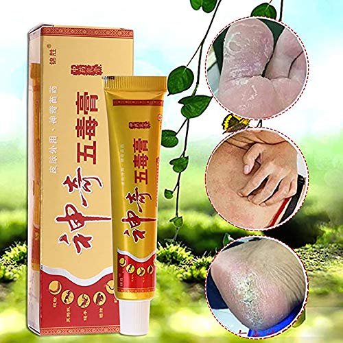 DJRH Body Psoriasis Dermatitis Eczema Skin Problems Chinese Medicinal plasters Miraculous Five Poison Ointment Cream Herbal Cream Ointment (5PCS)