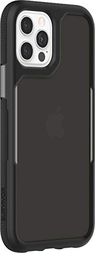 Griffin Survivor Endurance GIP-056-BKG Protective Case for iPhone 12 & 12 Pro - Black/Grey