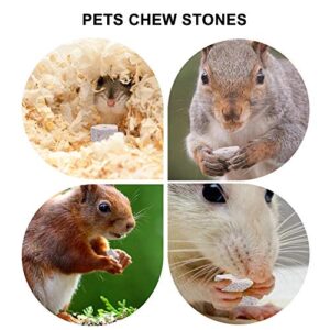 Toukerouc 10 Pack Hamster Teeth Grinding Lava Stones, Small Animal Chew Stone Toys, Lava Bites, Hamster Chew Stones Treats Teeth Grinding Block for Chinchilla Guinea Pig Rabbit Bird Parrot (10 Pack)