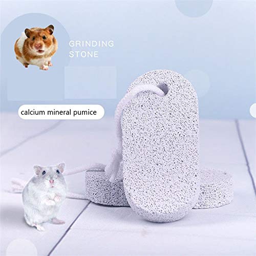 Toukeroue Hamster Chew Stones, 6 Pack Natural Volcano Lava Block Hamster Teeth Grinding Stones, Small Animal Teeth Molar Grinding Toys for Guinea Pig Hamster Rabbit Chinchilla Bird Parrot