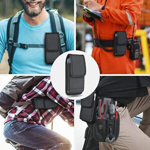 ykooe Cell Phone Pouch Nylon Holster Case with Belt Clip Cover Compatible with iPhone 12, 12 Pro, 11, 11 Pro, 13, 13 Pro, Max, XR X 6 7 8 Plus Samsung Galaxy S22 S20 S21 FE Ultra S10+ S9 A13 A01, XL