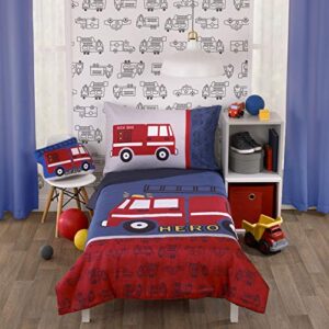 Crown Crafts Carter's Firestruck Firetruck Red, White, and Blue Decorative Pillow, 9.5x15 Inch (Pack of 1)