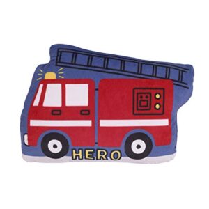 Crown Crafts Carter's Firestruck Firetruck Red, White, and Blue Decorative Pillow, 9.5x15 Inch (Pack of 1)