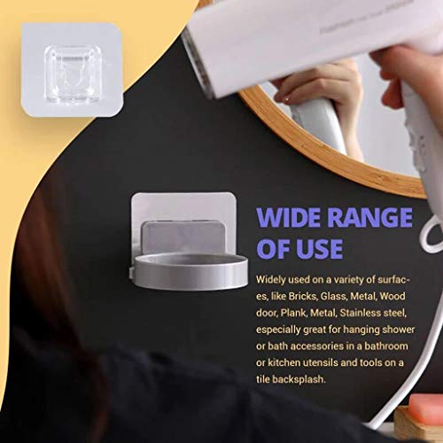 Double-Sided Adhesive Wall Hooks- Wall-Sticking Hooks Without Punching and Nails, Waterproof and Oil-Proof, Heavy-Duty Self-Adhesive Hooks for Bathroom and Kitchen, 12 per Bag