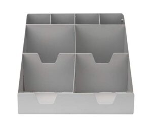 mind reader 8-section condiment station, 8 compartments, silver