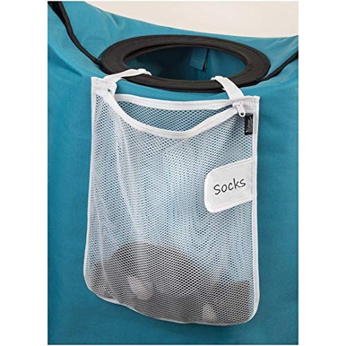 MAKE ROOM FOR LIFE – Laundry Hamper and Tote, Large Fabric Hamper that converts into a Giant Tote with Handles, Mesh Pockets for Dryer sheets etc. Perfect for Laundry Room visits, 24” x 28”, Black