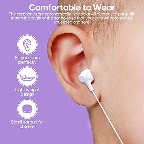 Kids Earbuds Bulk 30 Pack Macaron Colors Mixed, Wholesale Durable Earphones in-Ear Headphones Perfect for Schools Classrooms Students Teens Children Gift and Adult