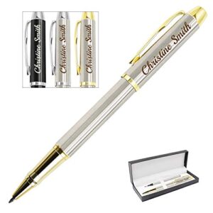personalized pens custom engraved pen with name, refillable medium refill, personalized gifts for men women