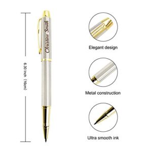 Personalized Pens Custom Engraved Pen with Name, Refillable Medium Refill, Personalized Gifts for Men Women