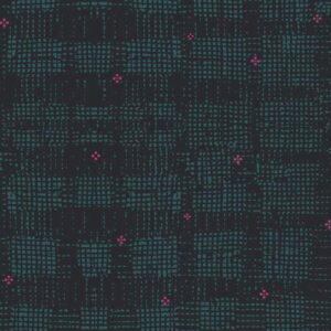 art gallery fabrics art gallery grid evanescence blackout fabric, black and teal