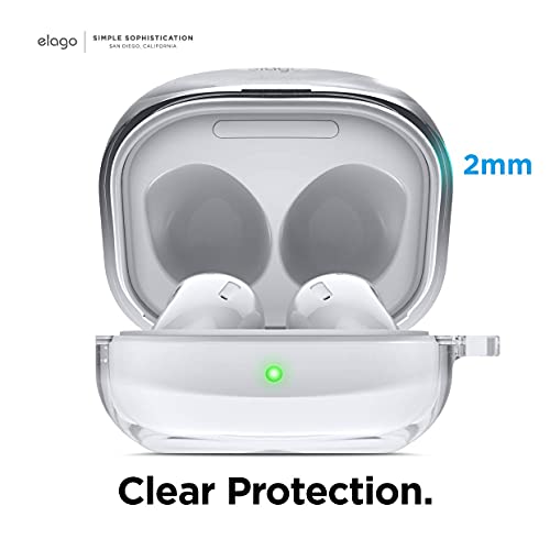 elago Clear Case Compatible with Samsung Galaxy Buds 2 Pro Case (2022) / Galaxy Buds 2 Case (2021) / Galaxy Buds Pro Case (2021) / Galaxy Buds Live Case (2020) TPU Cover [Crystal Clear]