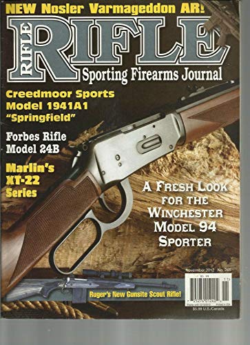 RIFLE, NOVEMBER, 2012 (SPORTING FIREARMS JOURNAL) NEW NOSLER VARMAGEDDON AR !