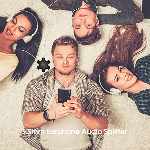 Multi Headphone Audio Splitter, 5-Way Jack 3.5mm Audio Headphone Splitter Stereo Audio Headset Adapter, Headphone Splitter To Connect Up To 5 Devices For Classrooms, Audio Mixing, Shared Experiences