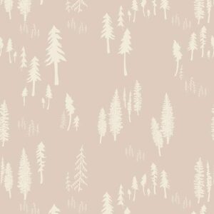 art gallery fabrics art gallery voile hello bear timberland trunk fabric, beige