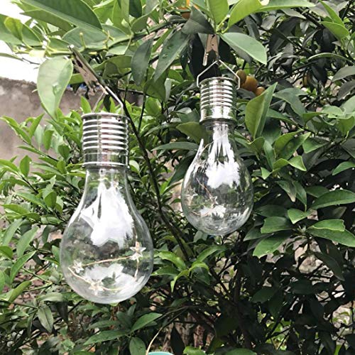 HTNBO [US in Stock] Garden Solar Lights, Waterproof Solar Rotatable Outdoor Garden Camping Hanging LED Light Lamp Bulb MR - 1 Pcs