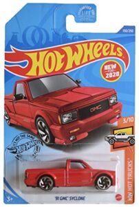 diecast hotwheels '91 gmc syclone [red] 150/250, hot trucks 3/10
