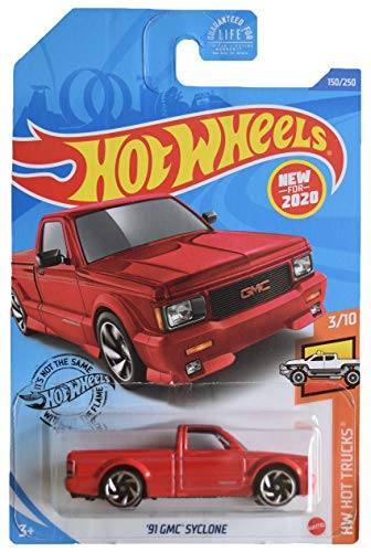 DieCast Hotwheels '91 GMC Syclone [red] 150/250, Hot Trucks 3/10