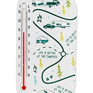 Unknown 53367 Life is Better at The Campsite Window Thermometer RV Map Design - Displays Both Fahrenheit and Celsius Temperatures - Allows for Easy Mounting to Any Glass Surface