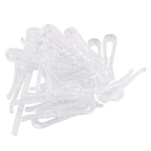 e-outstanding 500pcs 38mm transparent toothed shirt clip 1.5" u shape transparent plastic alligator clips shirt clips for shirts, ties, pants and dress