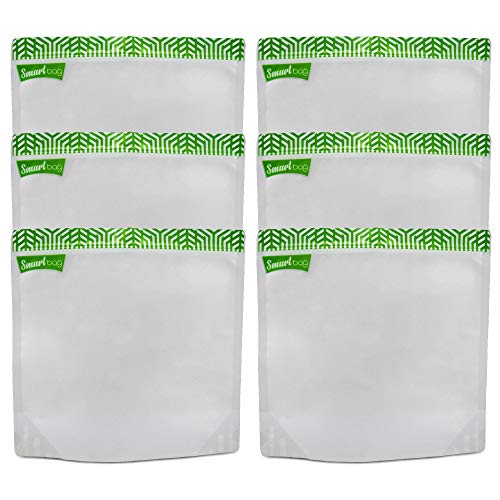 Reusable Food Storage Bags - Perfect for Freezer - Seal Produce, Snacks, Sandwiches, Lunch, Leftovers and More - Multipack Set Includes Gallon, 2 Quart, and 1 Quart Stand Up, Lay Flat Bags