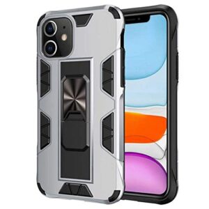 gorilla gadgets] military grade shockproof kickstand phone case for iphone 11 silver