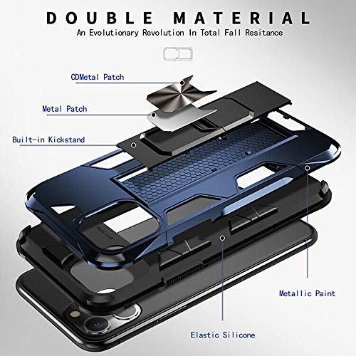 Gorilla Gadgets] Military Grade Shockproof Kickstand Phone Case for iPhone 11 Silver