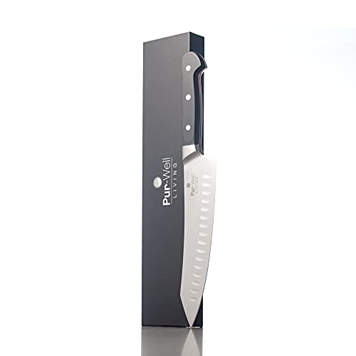 Pur-Well Living Chef Knife Classic 8in Professional Chefs Knife (Made with German Stainless Steel) Elite multi-purpose full-size 8-inch chef’s knife