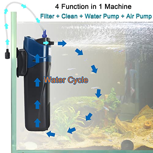 Coospider Sun JUP-02 Aquarium Green Clean Submersible Machine 132gph for Small Fish Tank 110V 5W