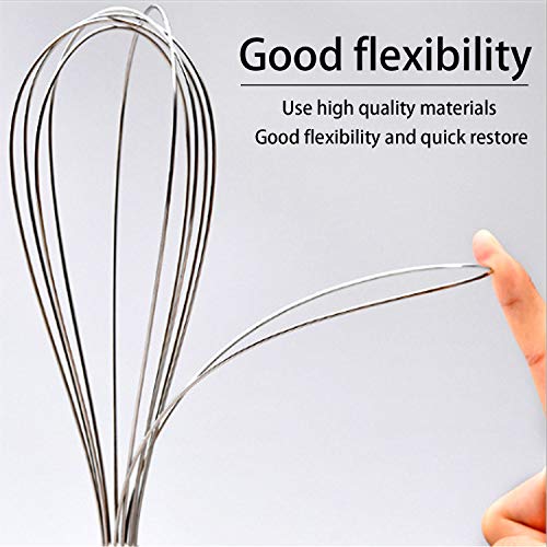 Whisk,12inch Stainless Steel Whisk,Kitchen Utensils Wire Whisk Balloon Whisk, Use for Cooking, Blending, Whisking, Beating, Stirring