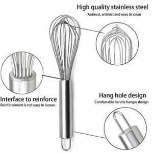 Whisk,12inch Stainless Steel Whisk,Kitchen Utensils Wire Whisk Balloon Whisk, Use for Cooking, Blending, Whisking, Beating, Stirring