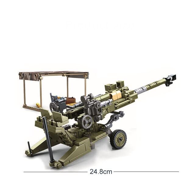 General Jim's 155mm Howitzer & Artillery Weapons Set 350 Quality Pieces Modular Building Block Bricks for for Toy Figures and Buildings Blocks War Sets