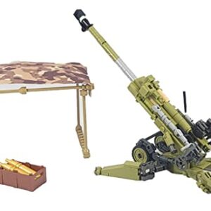 General Jim's 155mm Howitzer & Artillery Weapons Set 350 Quality Pieces Modular Building Block Bricks for for Toy Figures and Buildings Blocks War Sets