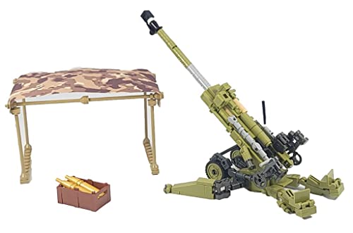 General Jim's 155mm Howitzer & Artillery Weapons Set 350 Quality Pieces Modular Building Block Bricks for for Toy Figures and Buildings Blocks War Sets