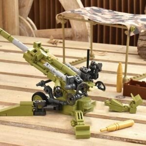 General Jim's 155mm Howitzer & Artillery Weapons Set 350 Quality Pieces Modular Building Block Bricks for for Toy Figures and Buildings Blocks War Sets