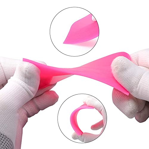 3 Pcs PPF Squeegee Soft Rubber Scraper, Anti-Scratch TPU Coating Scraper for Car Vinyl Paint Protection Film Installation, Vinyl Wrap and Window Tint Windshield Glass Cleaning Squeegee Tool