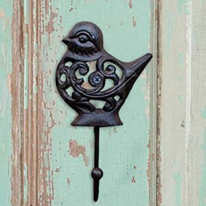 Vintage Cast Iron Bird Wall Hanger Hooks Rack, Decorative Indoor Outdoor Home Garden Country Farmhouse Garage Rustic Wall Mounted Hooks for Hanging Coats Keys Tools